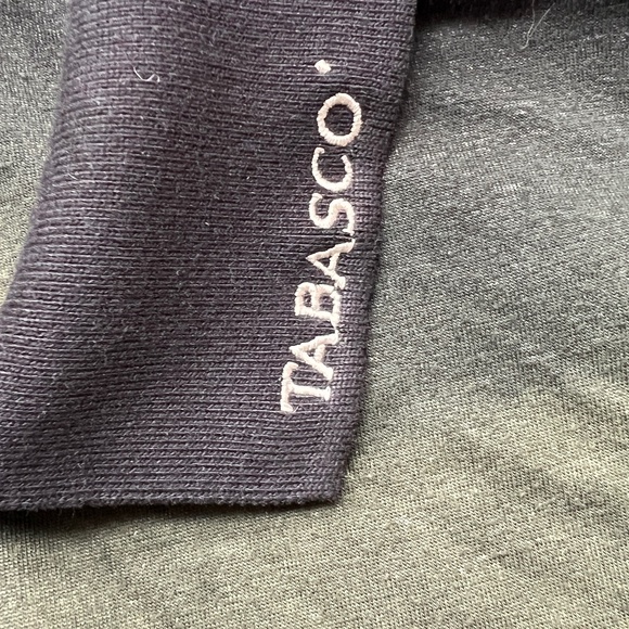 Vintage Tabasco Polo Shirt Hot Sauce All Over Print Ocean Sunset XL Blue Green - Picture 6 of 7